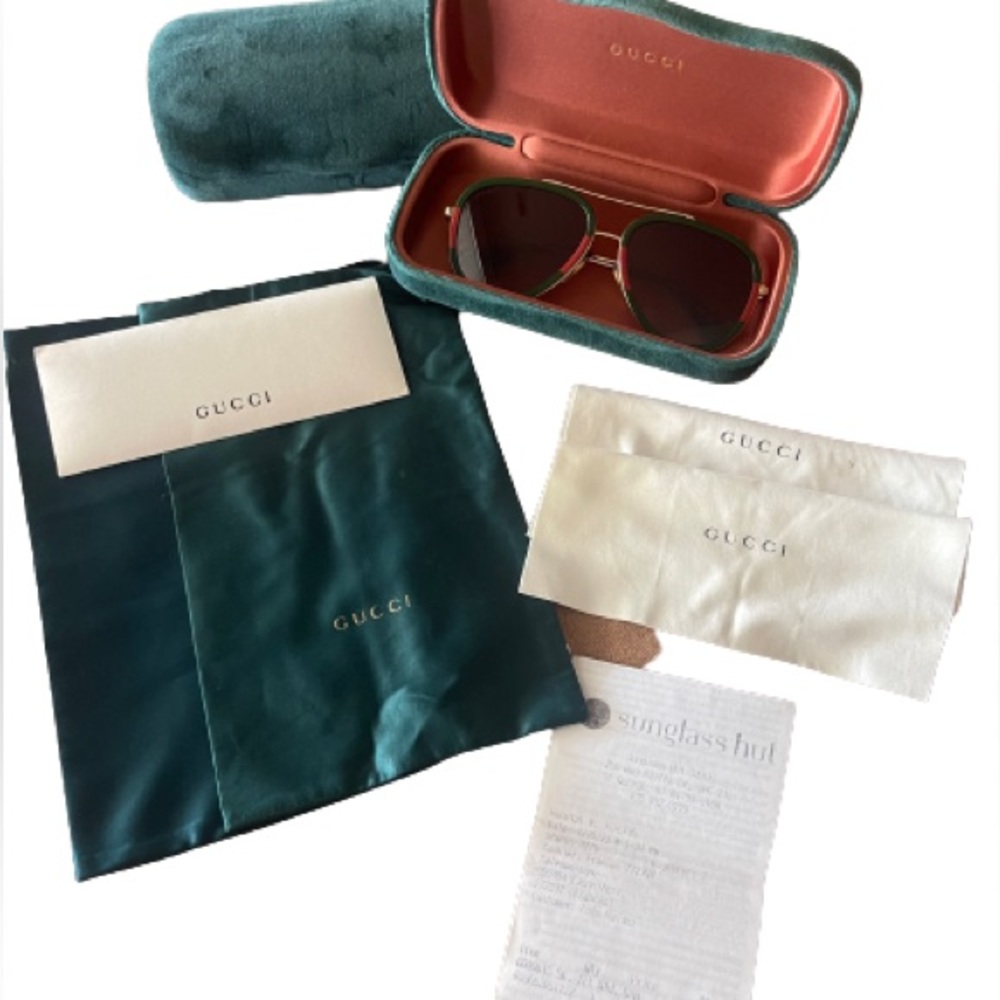 Gucci Aviator Metal Sunglasses